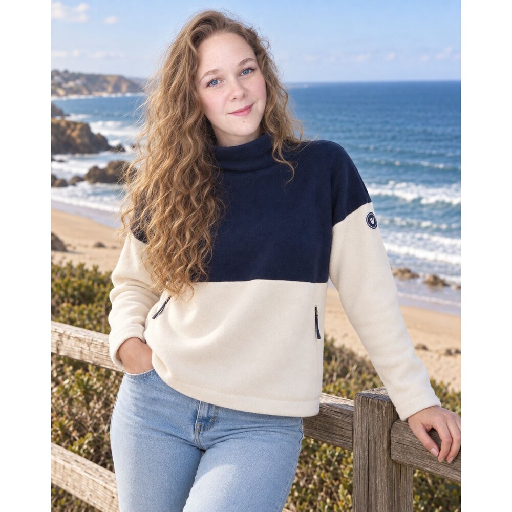 Holebrook Sweden Elin Windproof Sweater Womens XL Navy Sandshell 100% Cotton